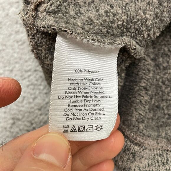 Eddie Bauer 1/4 Zip Fleece Jacket Sweater Mens Medium Brown Outdoor Hiking Trek - Picture 5 of 12